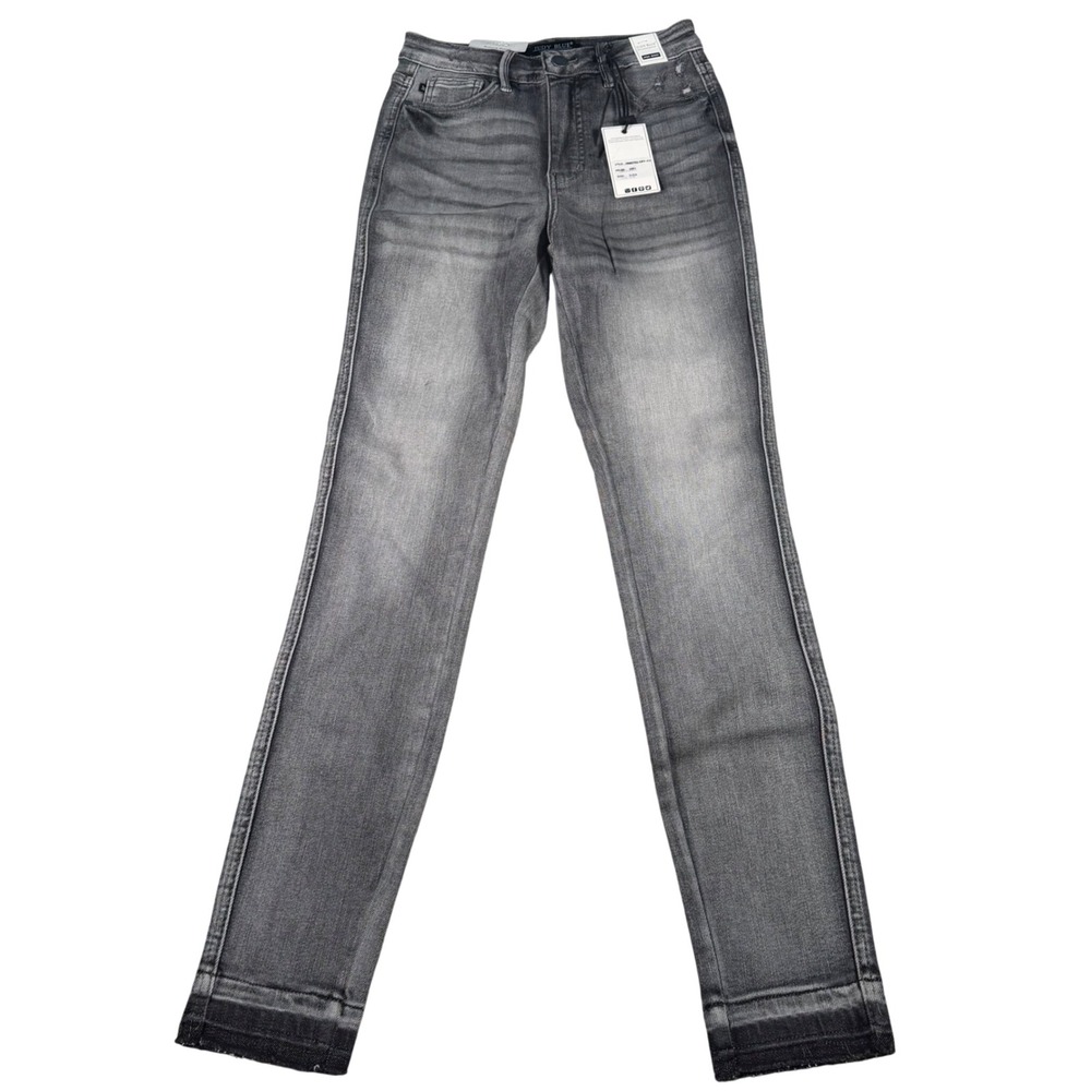 Judy Blue Skinnyβ Jeans Womens 0/24 Grey Tummy Control High Waist JB88792 GRY-CO